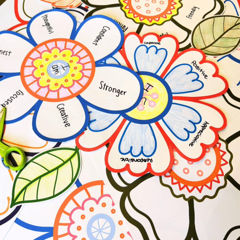 Example of Roylco's Affirmation Flowers